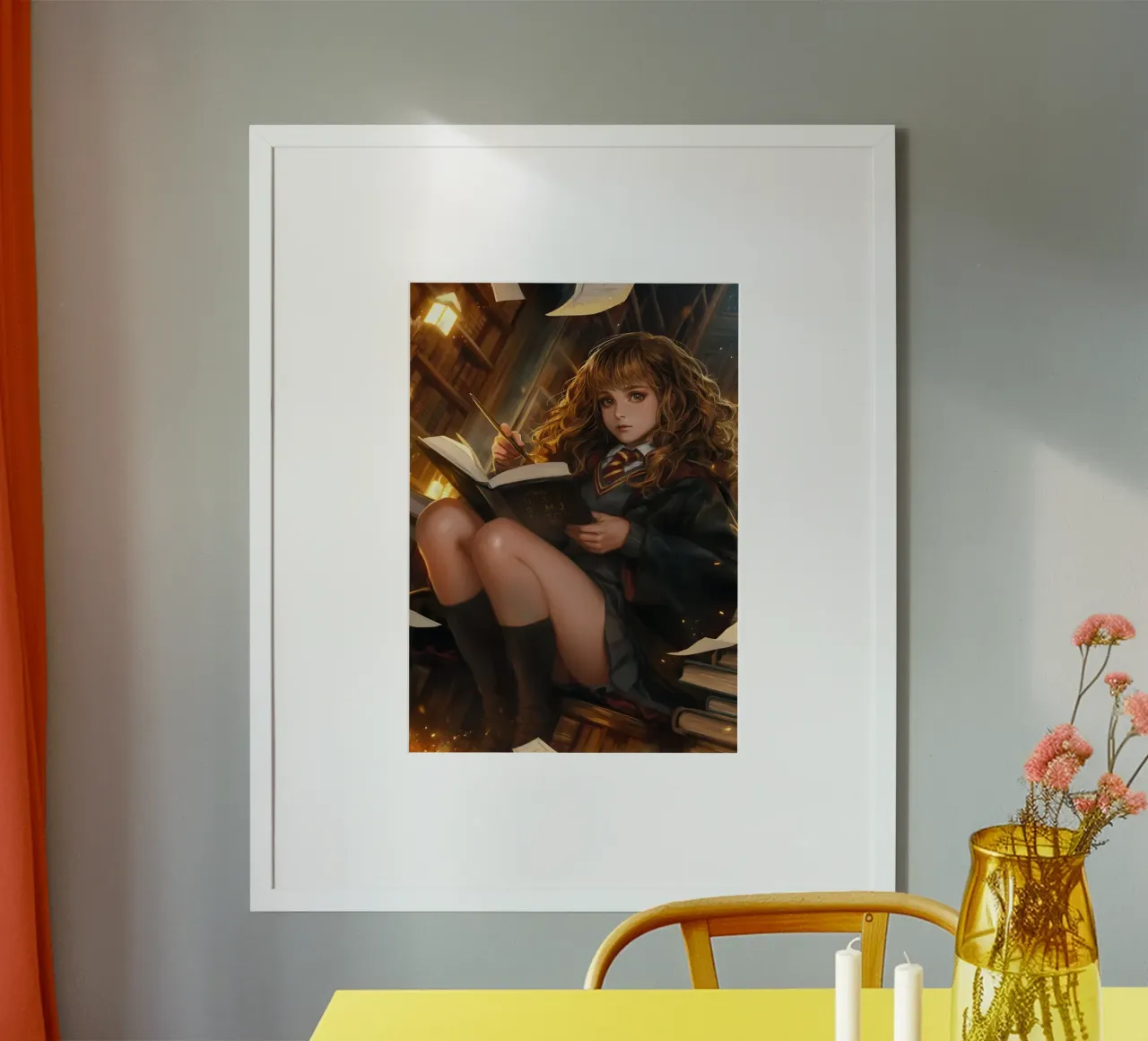 Hermione Granger Harry Potter poster con telaio in legno da Stellar Creative