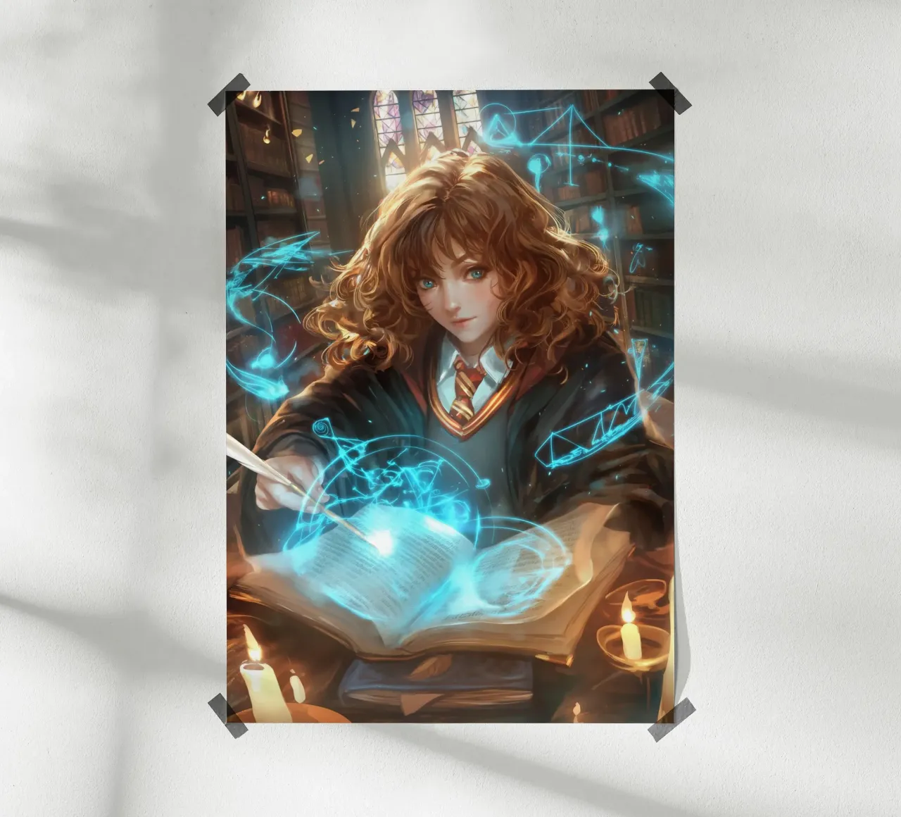 Hermione Granger Harry Potter poster con telaio in legno da Stellar Creative