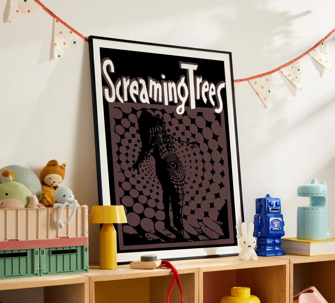 Screaming Trees Rock Band poster con telaio in alluminio da eliouxence