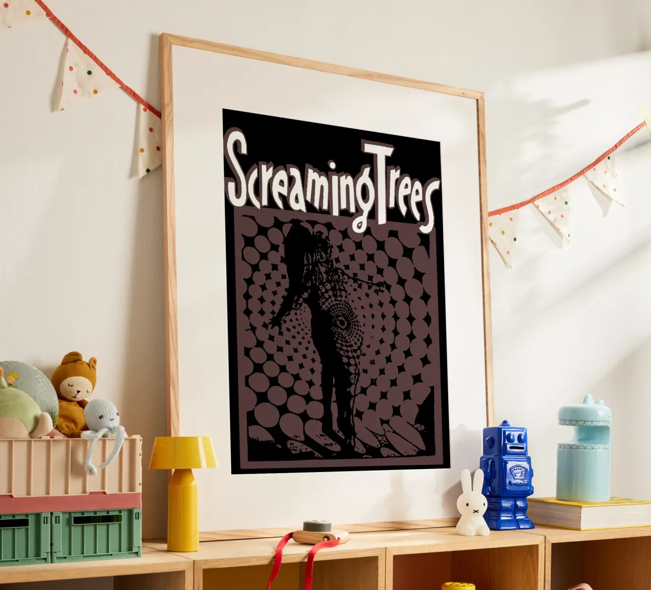 Screaming Trees Rock Band poster con telaio in alluminio da eliouxence