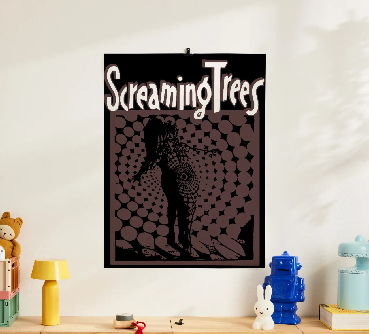 Screaming Trees Rock Band poster con telaio in alluminio da eliouxence