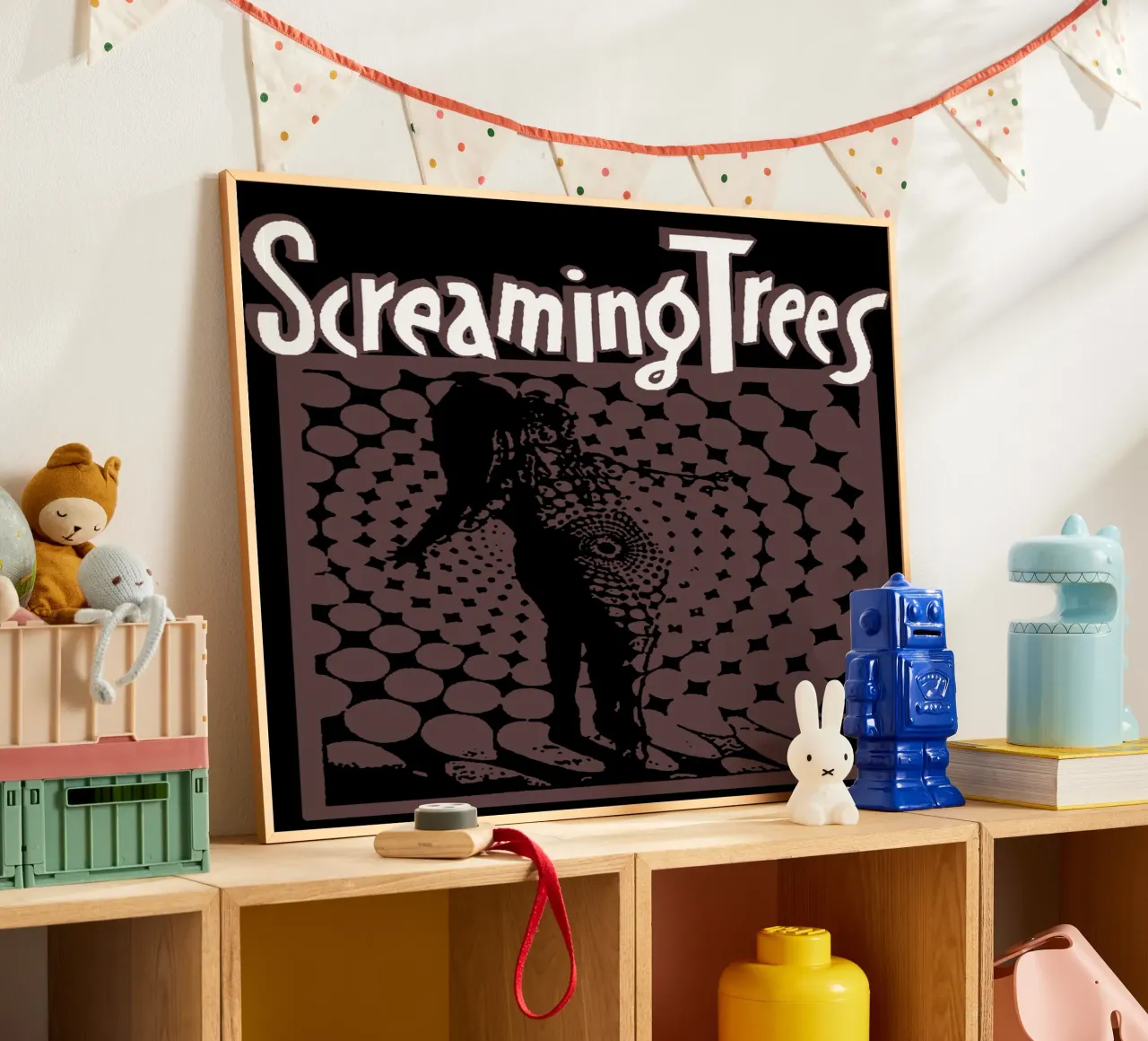 Screaming Trees Rock Band poster con telaio in alluminio da eliouxence