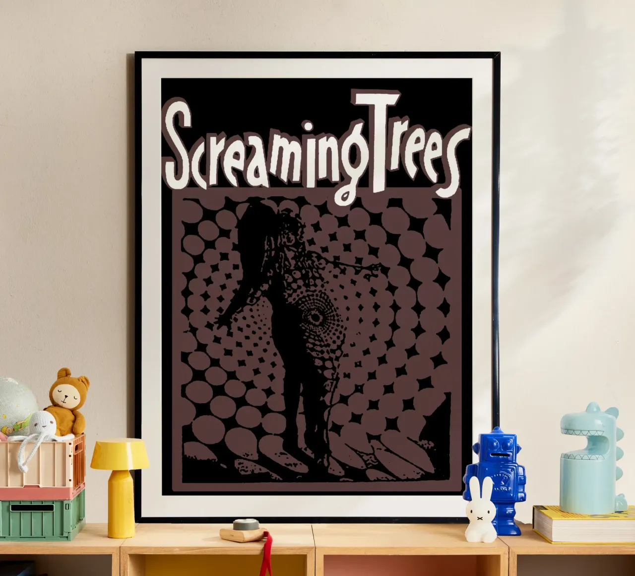 Screaming Trees Rock Band poster con telaio in alluminio da eliouxence
