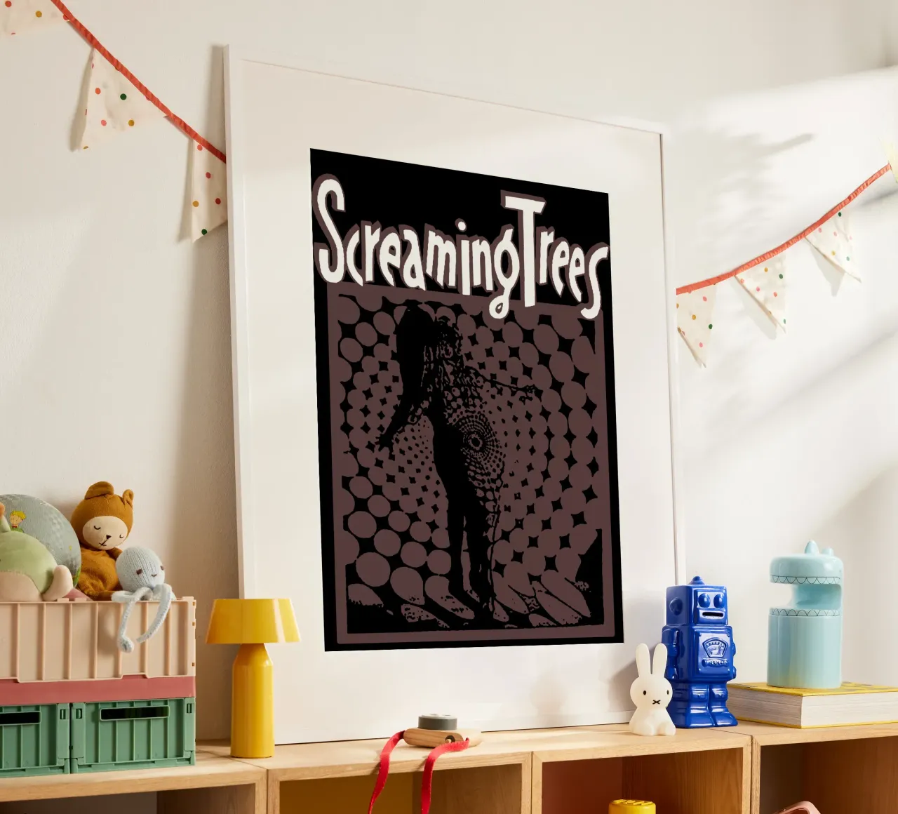 Screaming Trees Rock Band poster con telaio in alluminio da eliouxence