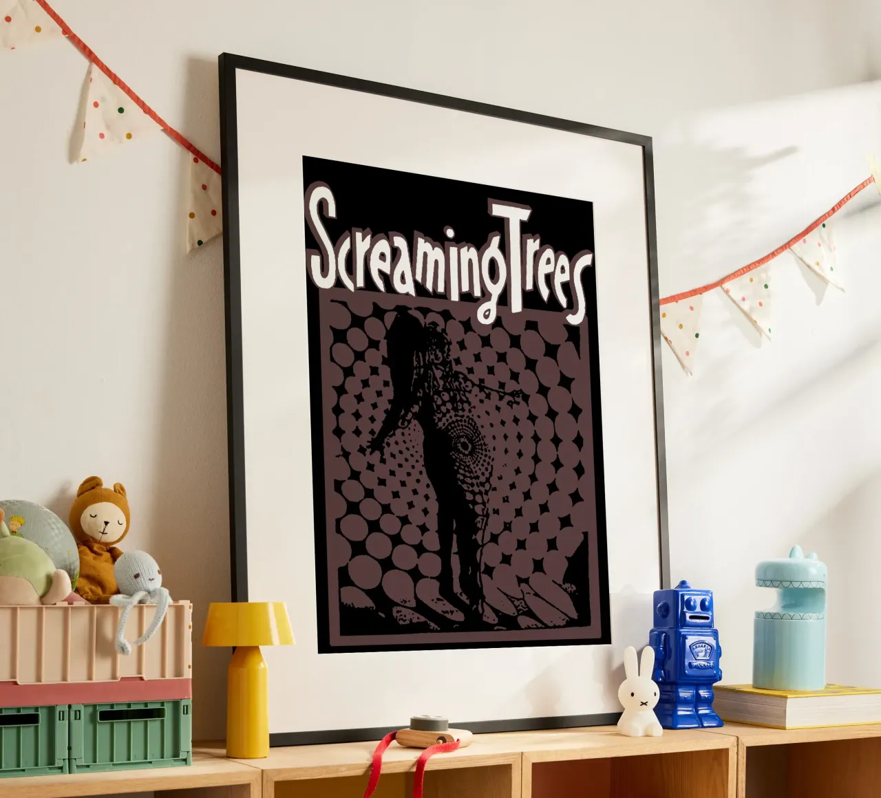 Screaming Trees Rock Band poster con telaio in alluminio da eliouxence