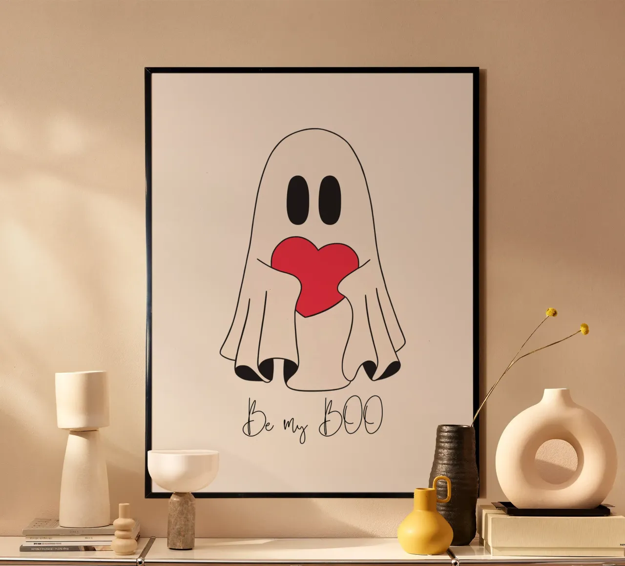 Be my BOO II poster con telaio in legno da ArtDesign by KBK