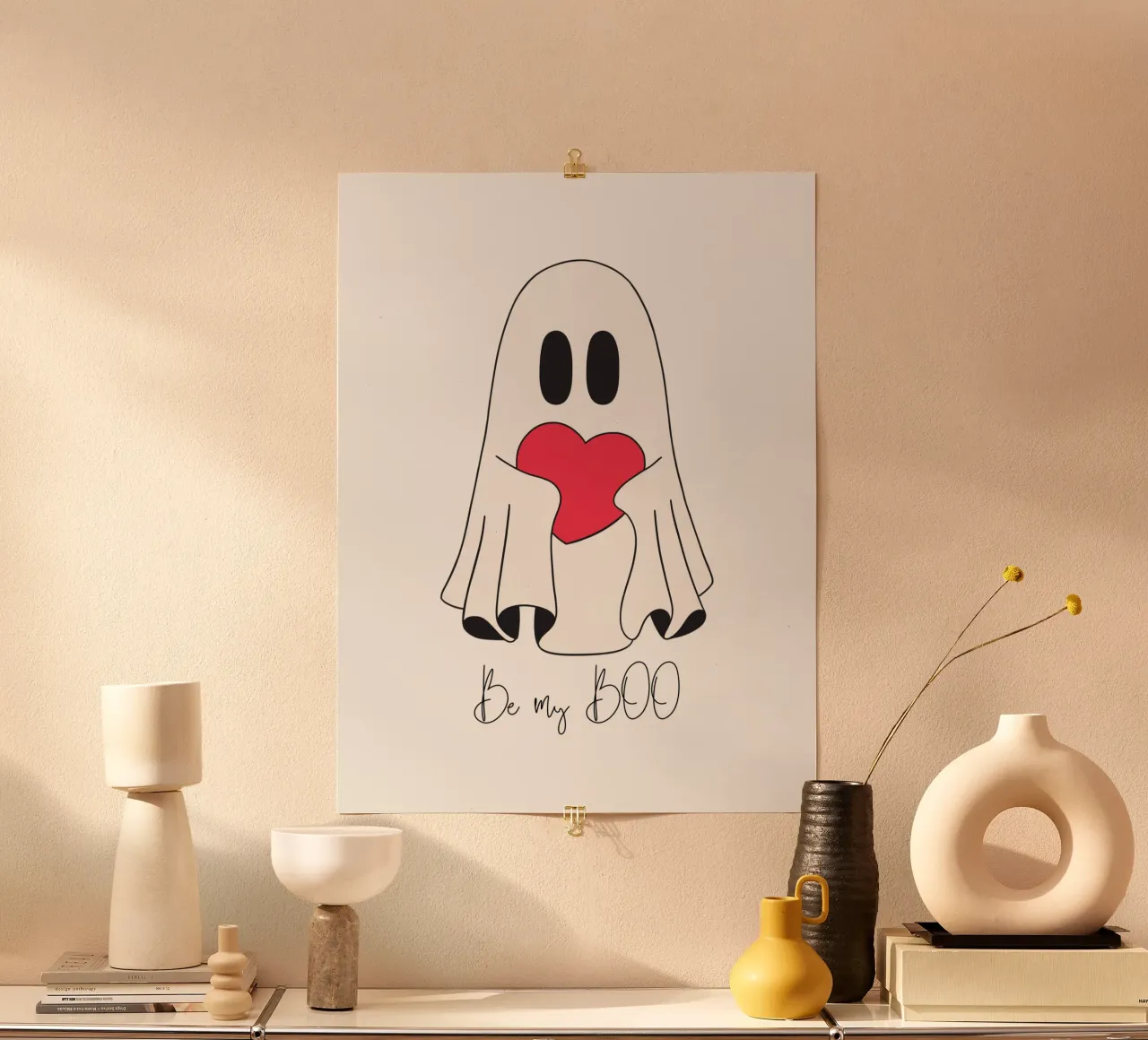 Be my BOO II poster con telaio in legno da ArtDesign by KBK