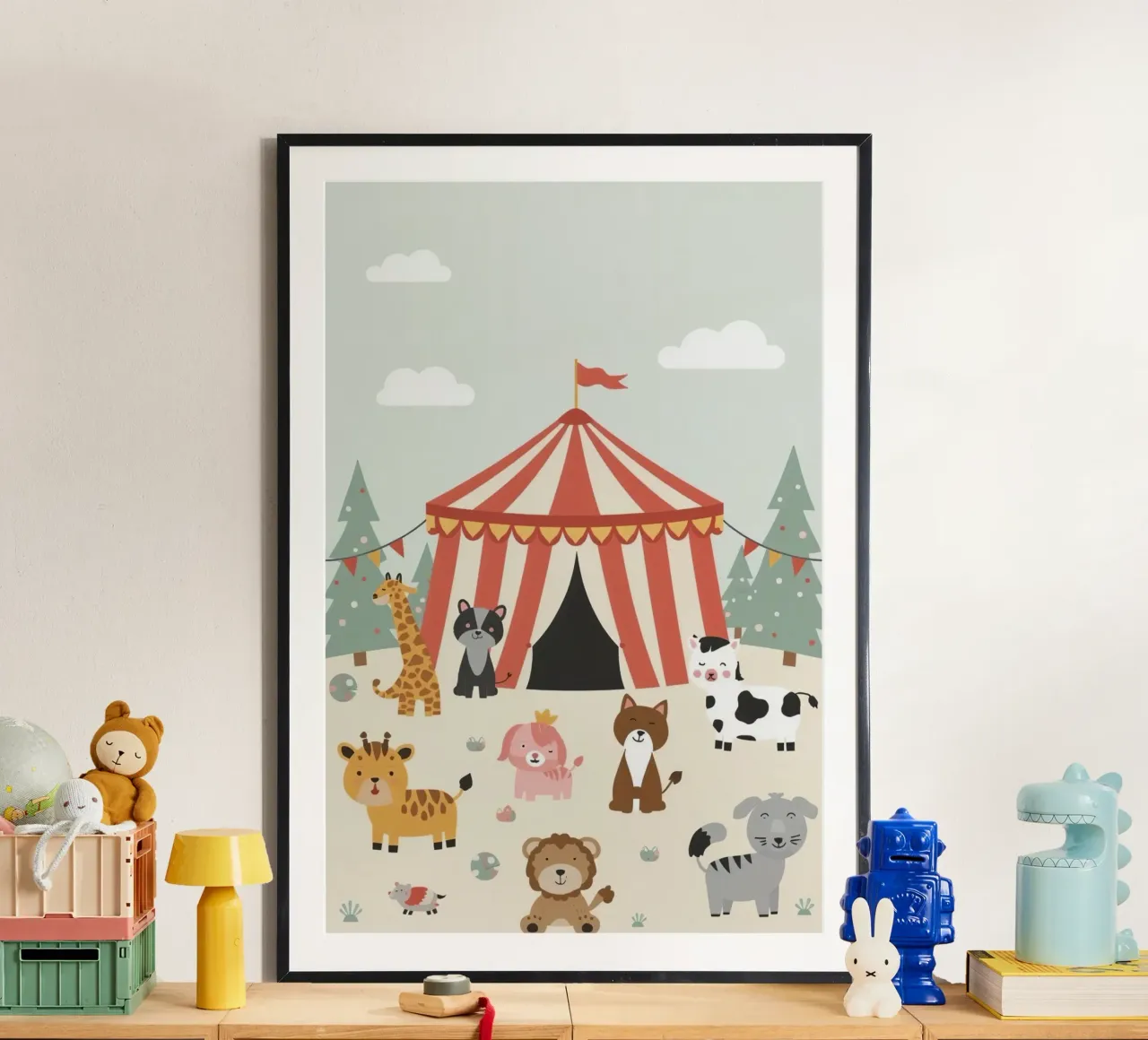 Tenda del circo con animali carini poster da DesignDoodle