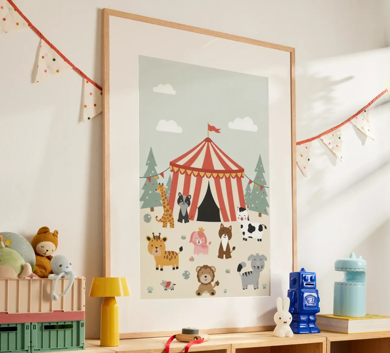 Tenda del circo con animali carini poster da DesignDoodle