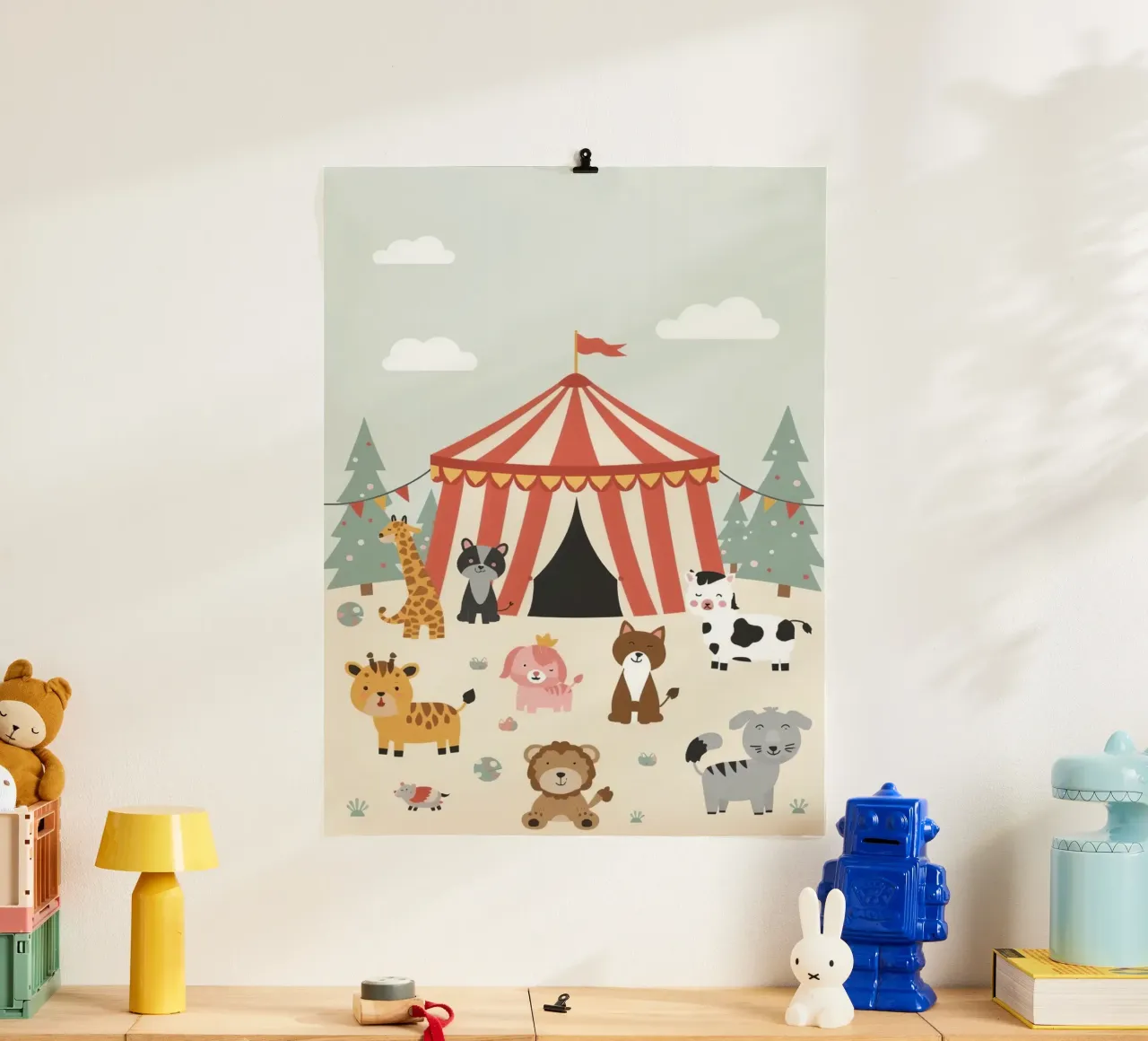 Tenda del circo con animali carini poster da DesignDoodle