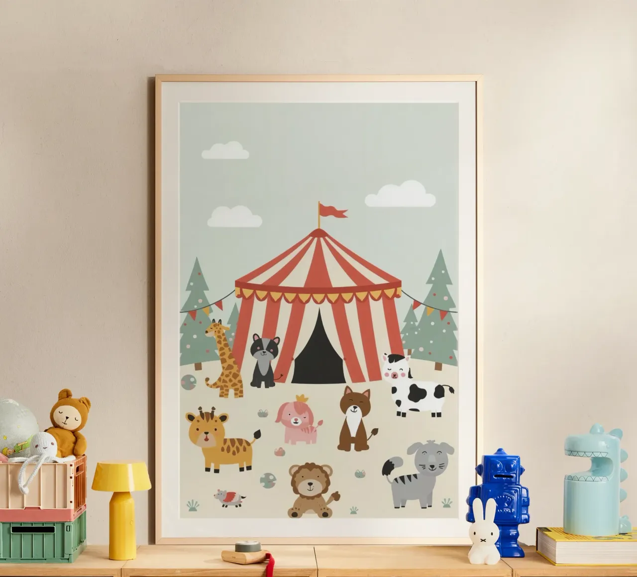 Tenda del circo con animali carini poster da DesignDoodle