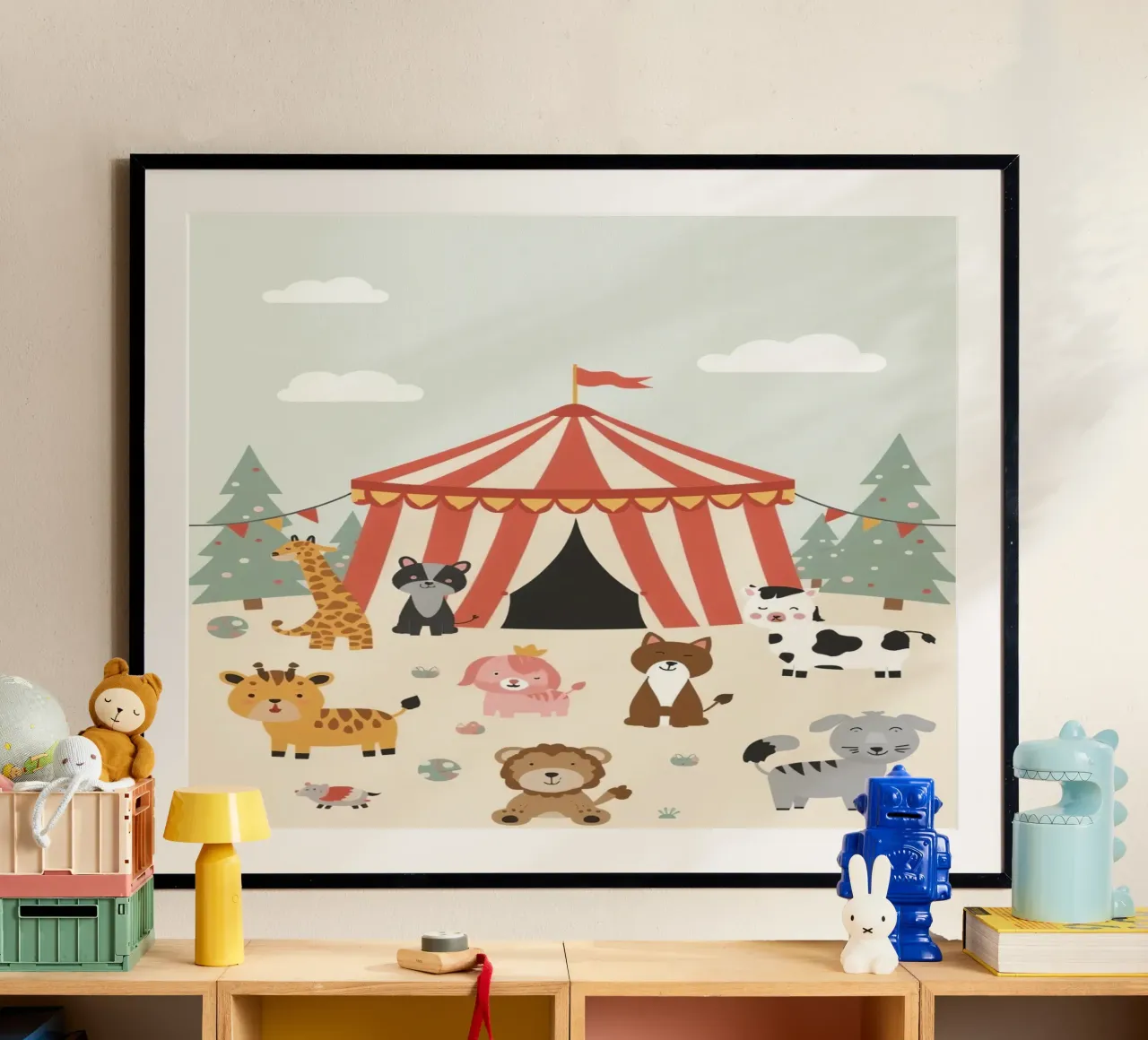 Tenda del circo con animali carini poster da DesignDoodle