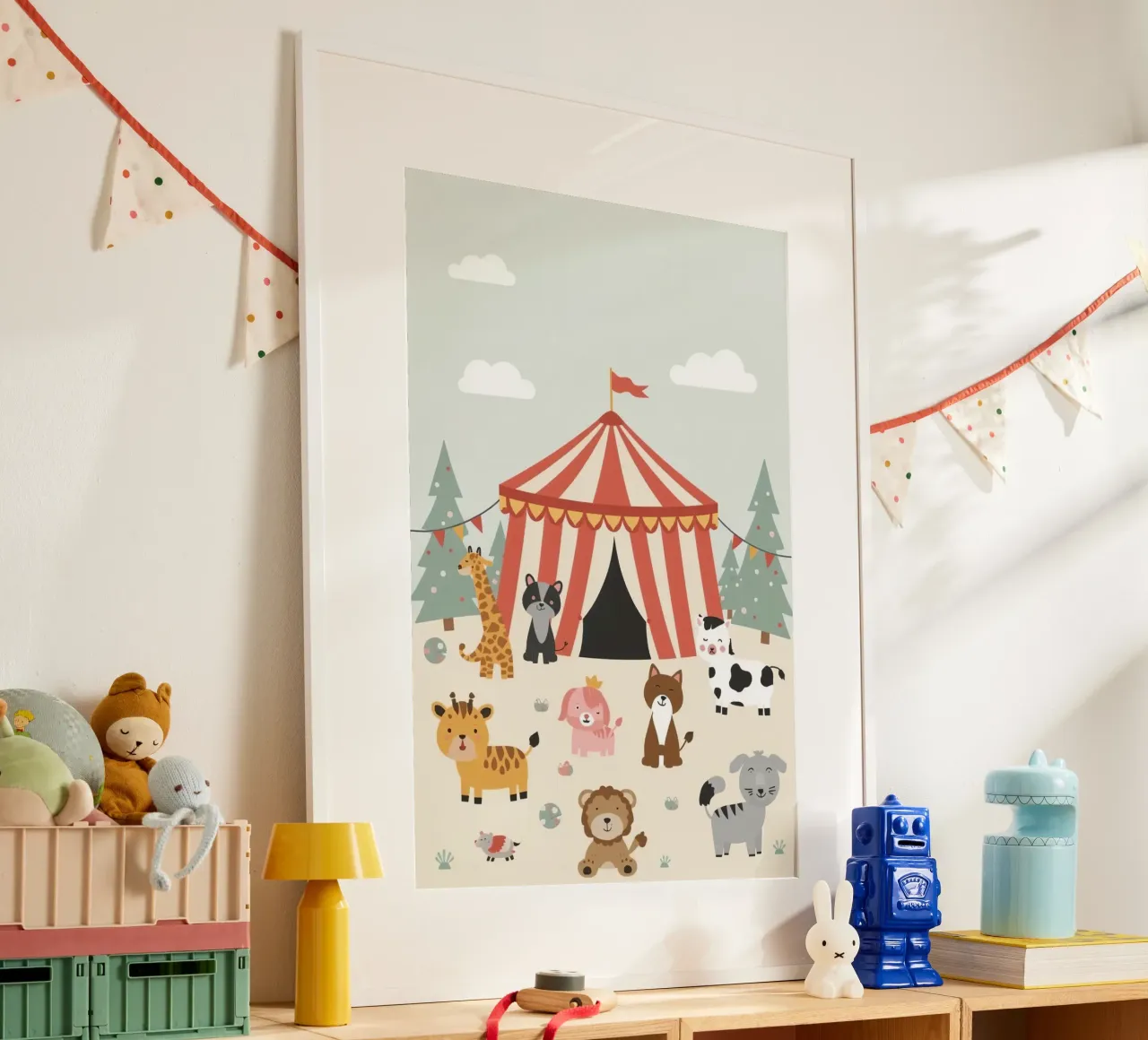 Tenda del circo con animali carini poster da DesignDoodle