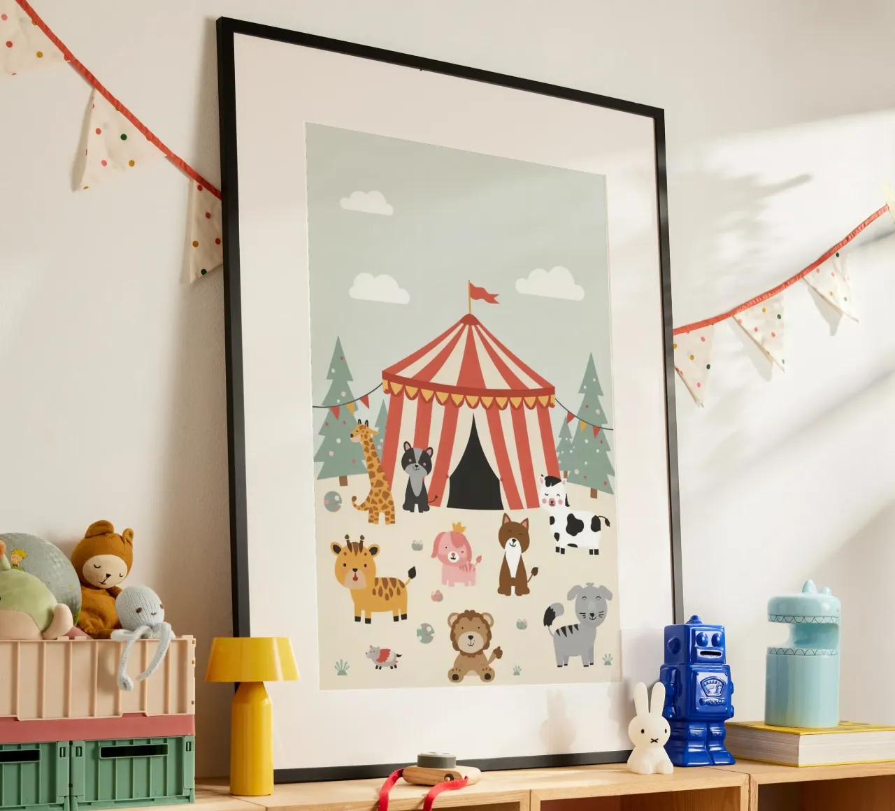 Tenda del circo con animali carini poster da DesignDoodle