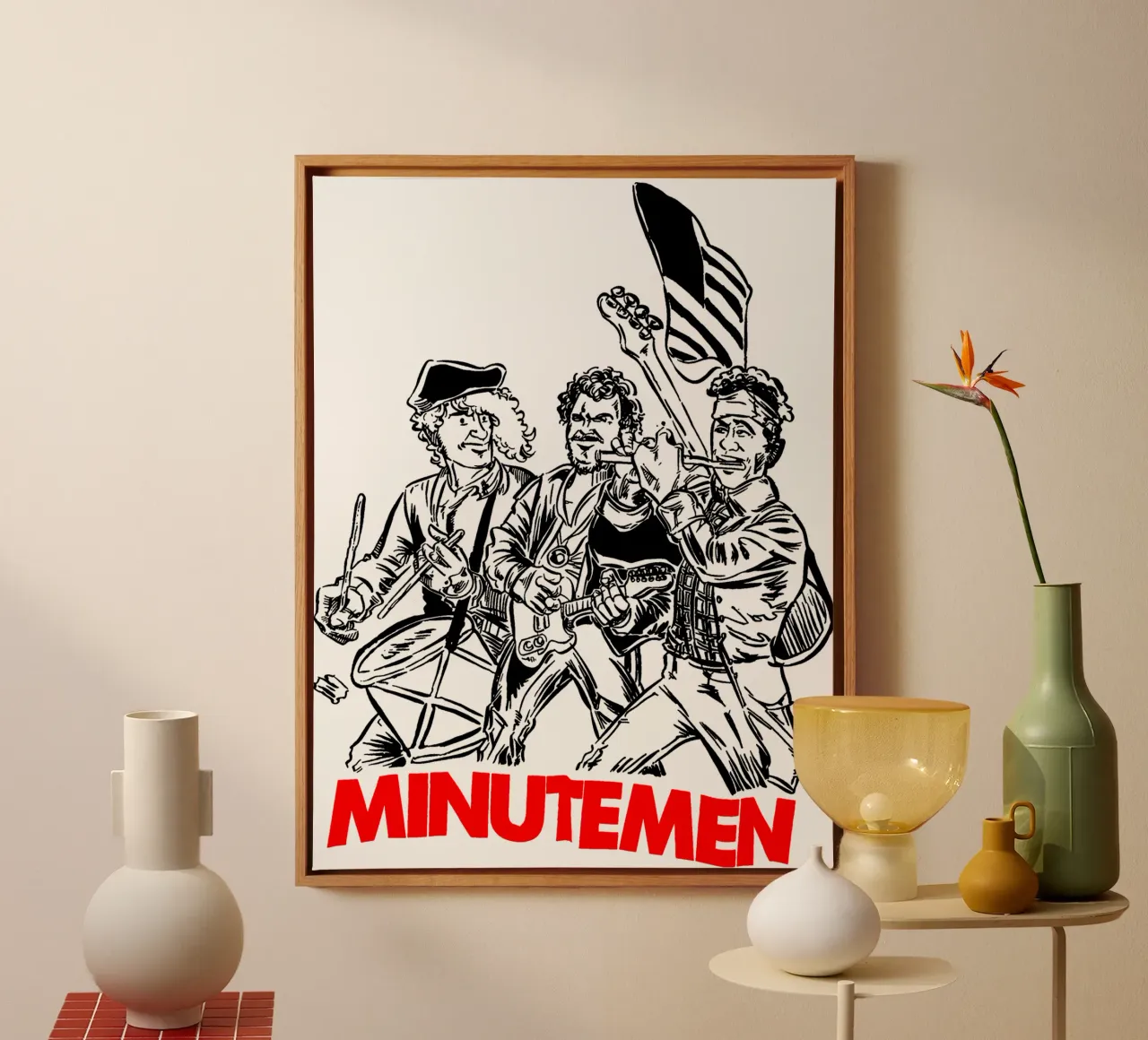 Maglietta vintage dei Minutemen tela con Cornice a cassetta da phccpage