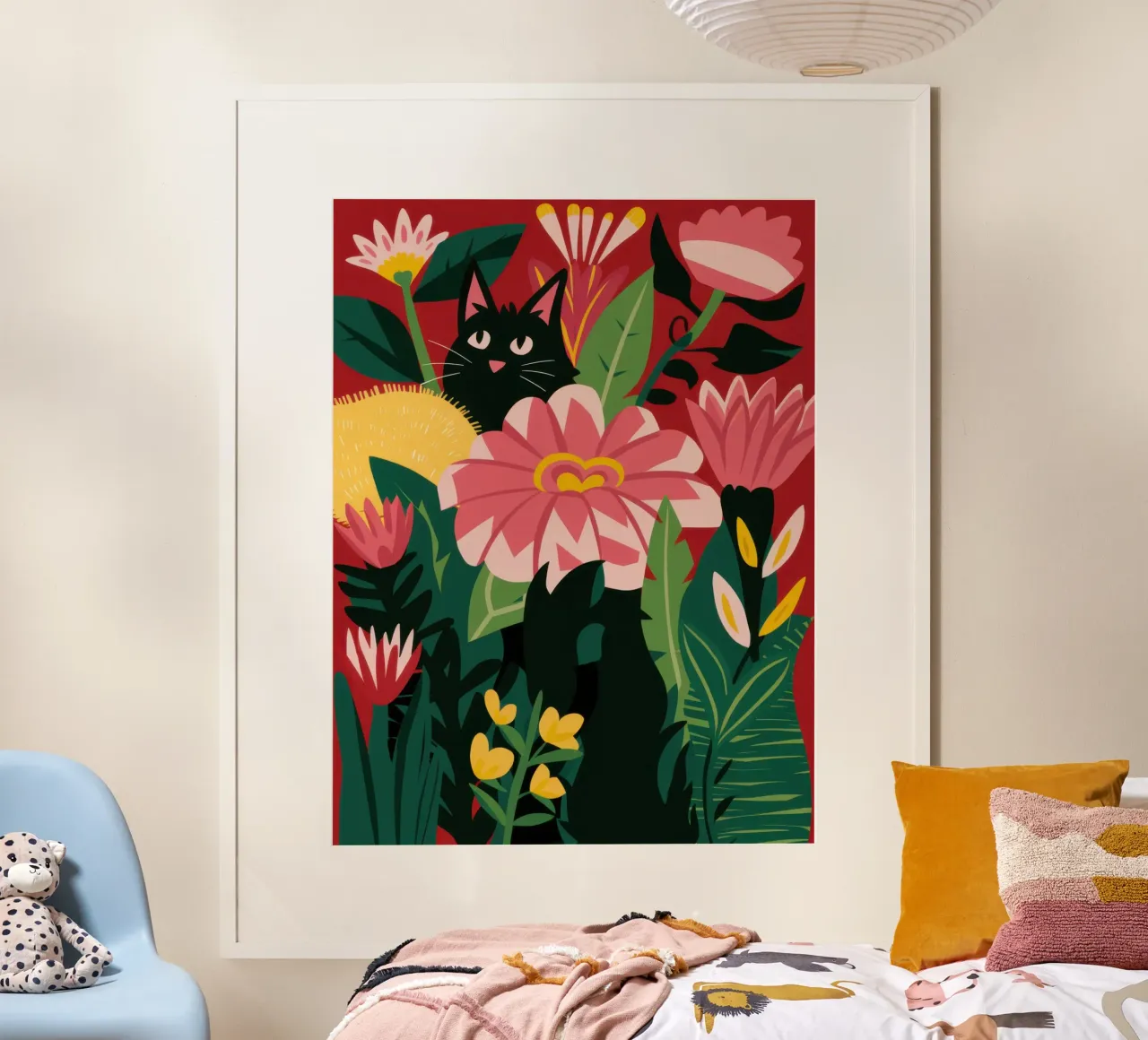 Giardino felino notturno poster da Moon Revolver