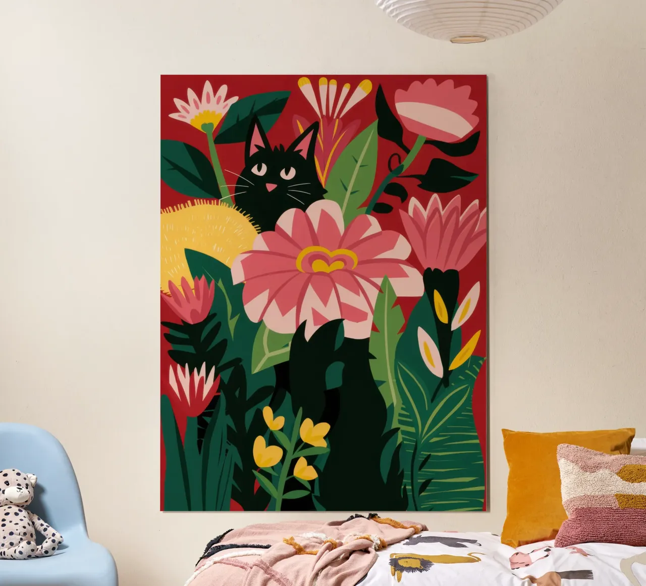 Giardino felino notturno poster da Moon Revolver