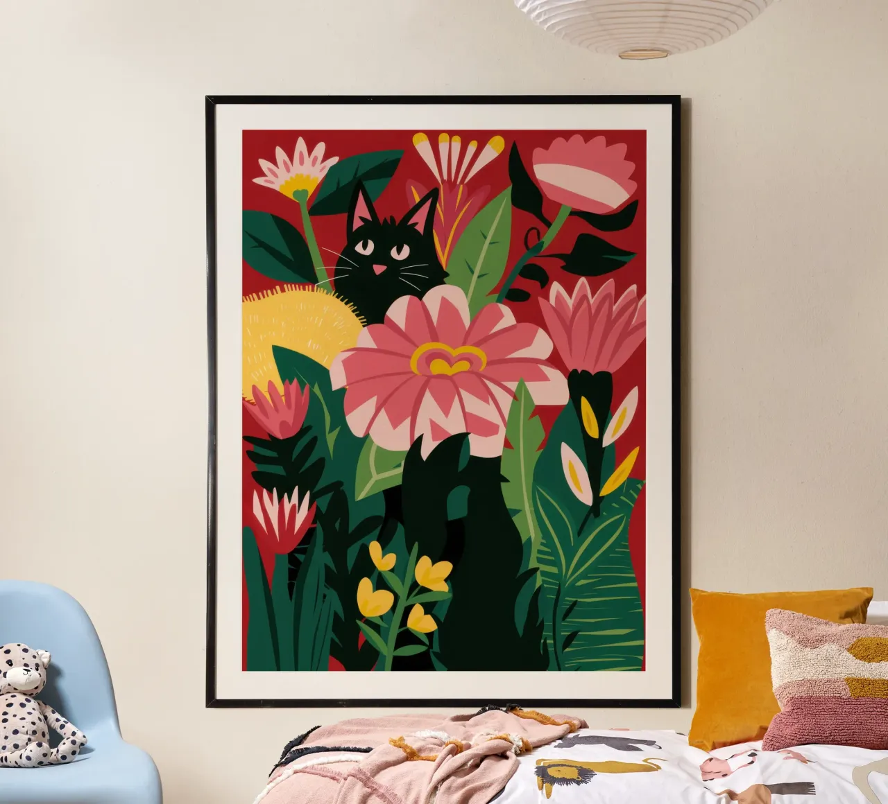 Giardino felino notturno poster da Moon Revolver