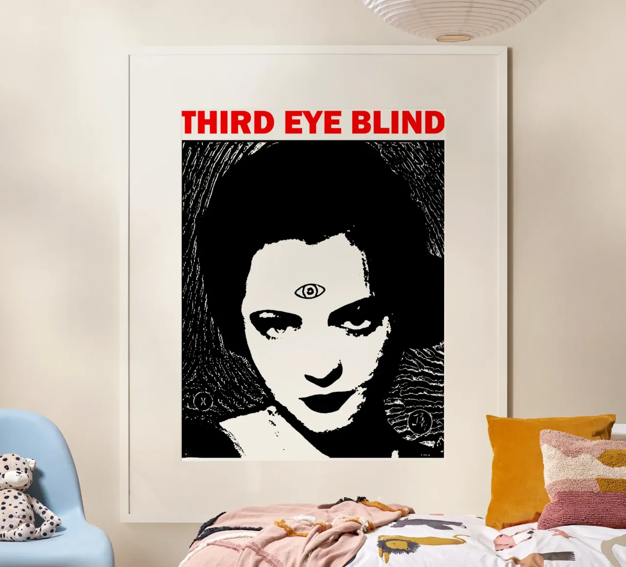 Maglietta classica Third Eye Black Blind poster con telaio in alluminio da phccpage