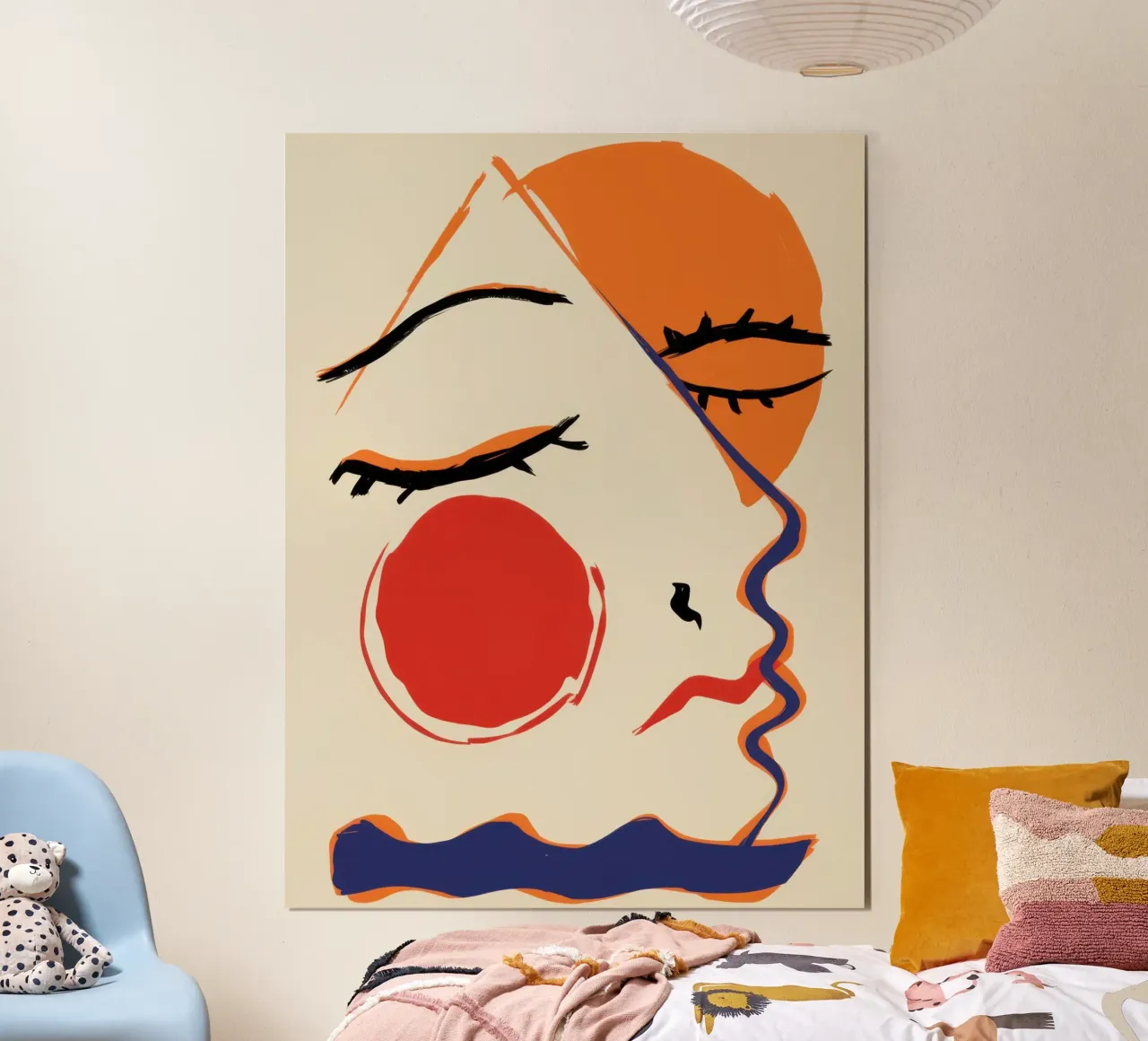 Faccia da sognatore cromatico poster con telaio in alluminio da Moon Revolver