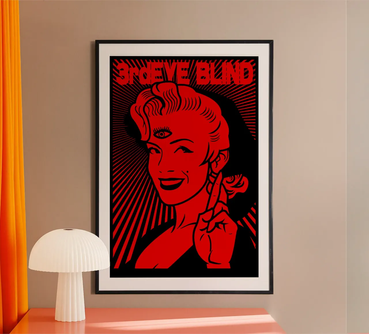 Sorriso del terzo occhio poster con telaio in alluminio da phccpage