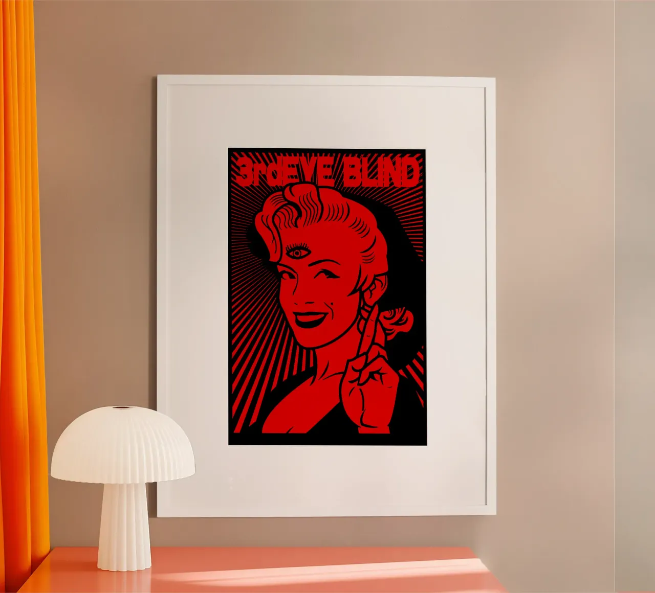 Sorriso del terzo occhio poster con telaio in alluminio da phccpage