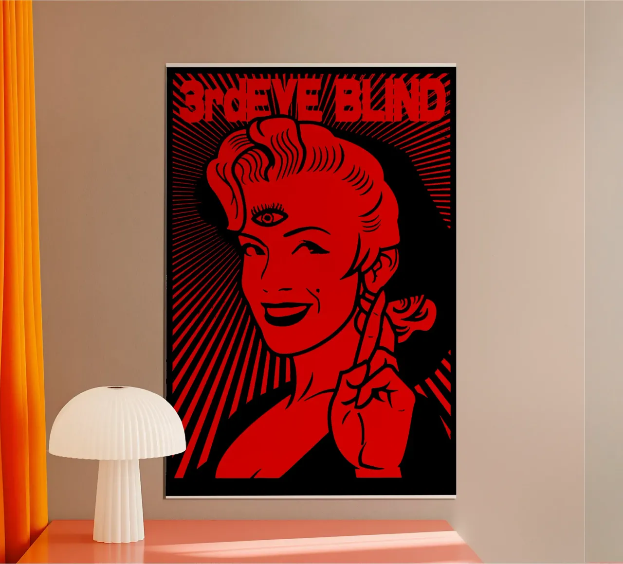 Sorriso del terzo occhio poster con telaio in alluminio da phccpage