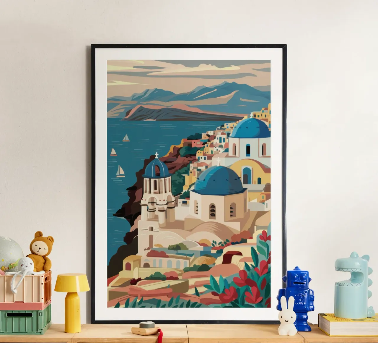 Santorini Caldera Vista poster da Moon Revolver