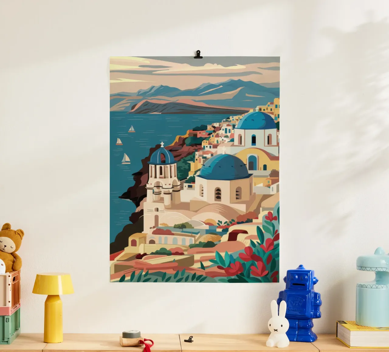 Santorini Caldera Vista poster da Moon Revolver
