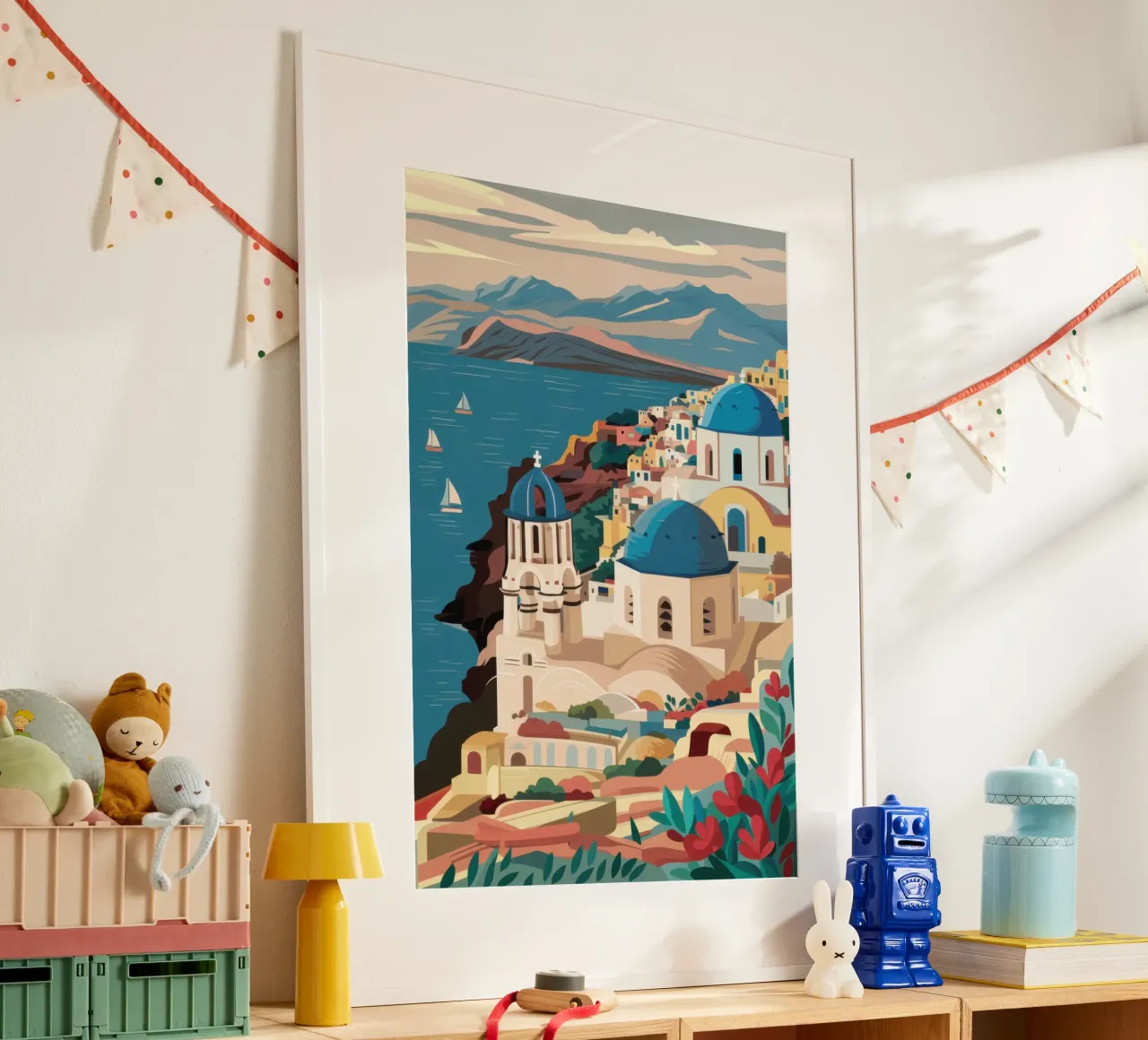 Santorini Caldera Vista poster da Moon Revolver