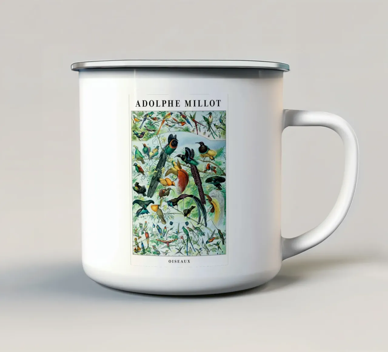 Uccelli tazza in smalto da Rob Lewis