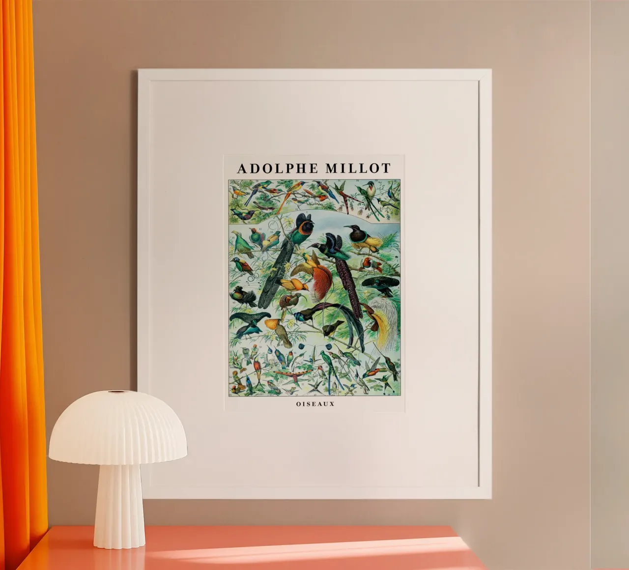 Uccelli poster con telaio in legno da Rob Lewis