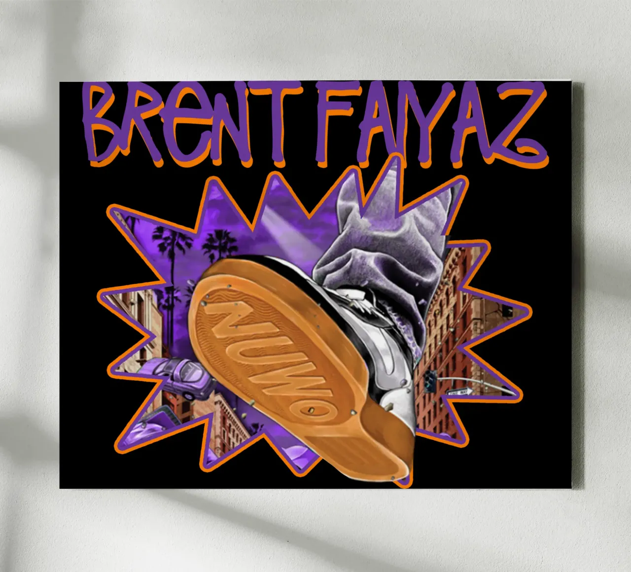 Stile vintage Brent Faiyaz tela con Cornice a cassetta da itzmyui