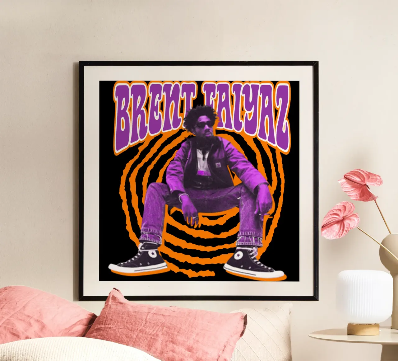 Brent Faiyaz R&B poster con telaio in legno da itzmyui