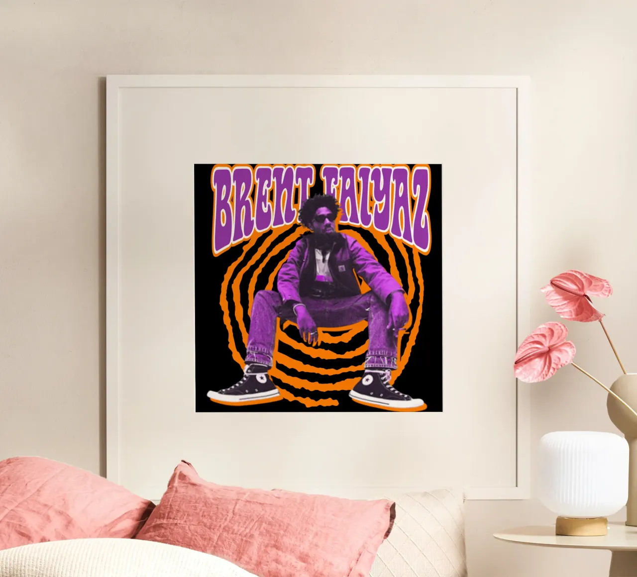 Brent Faiyaz R&B poster con telaio in legno da itzmyui
