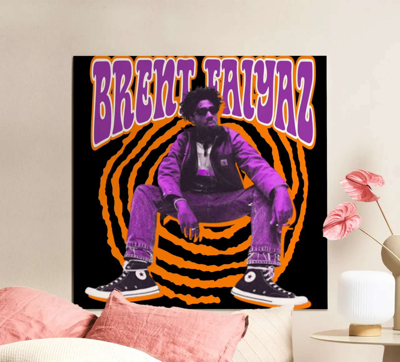 Brent Faiyaz R&B poster con telaio in legno da itzmyui