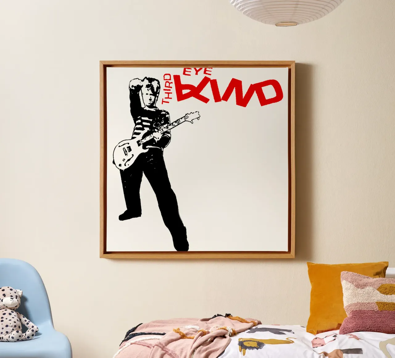 Gitarrenspieler-Das dritte Auge Leinwand mit Schattenfugenrahmen von phccpage