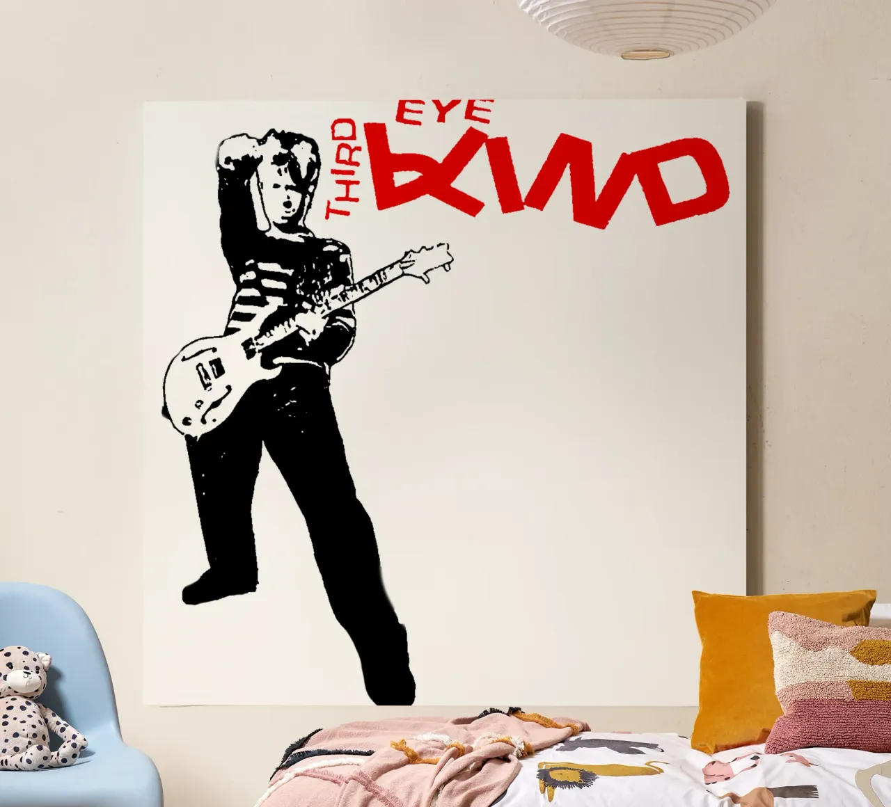Gitarrenspieler-Das dritte Auge Leinwand mit Schattenfugenrahmen von phccpage