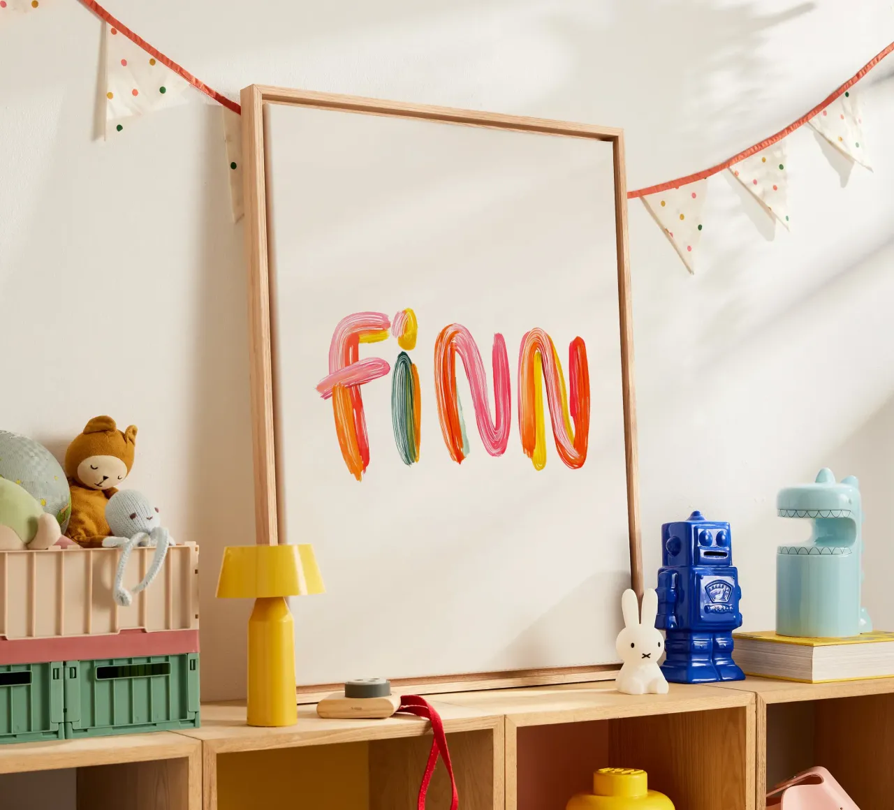 Finn tela con Cornice a cassetta da Giggly Colors