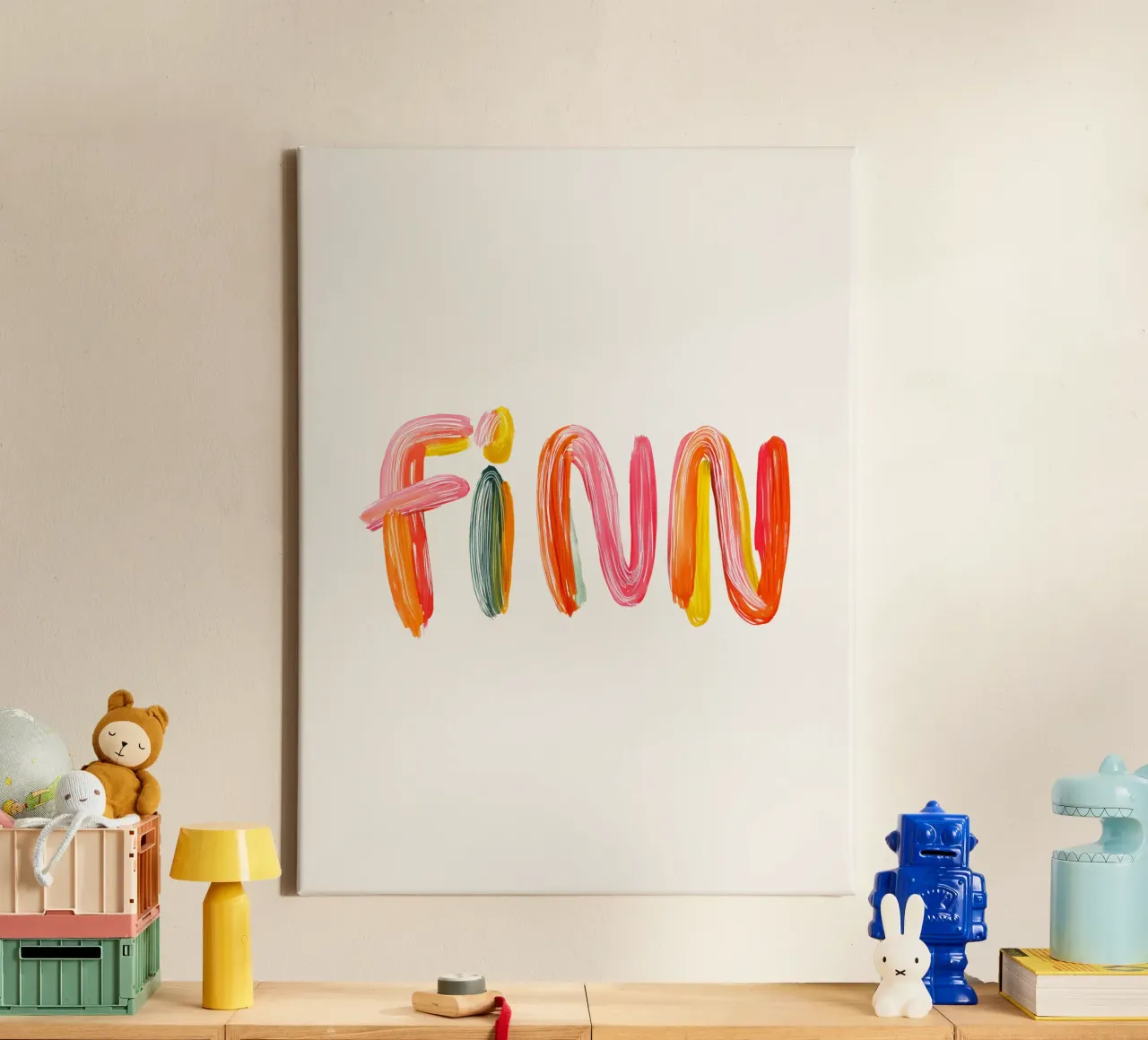 Finn tela con Cornice a cassetta da Giggly Colors