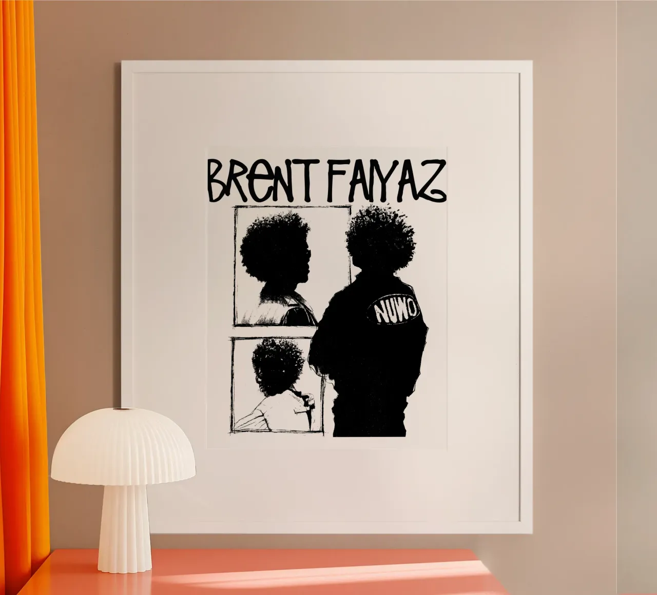 Silhouette dell'anima di Brent Fairez poster con telaio in legno da itzmyui