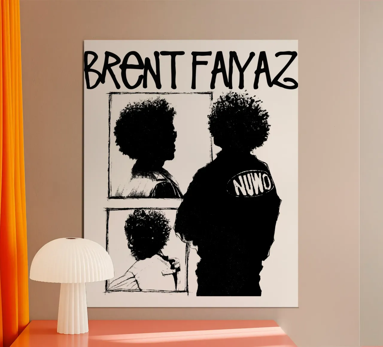 Silhouette dell'anima di Brent Fairez poster con telaio in legno da itzmyui