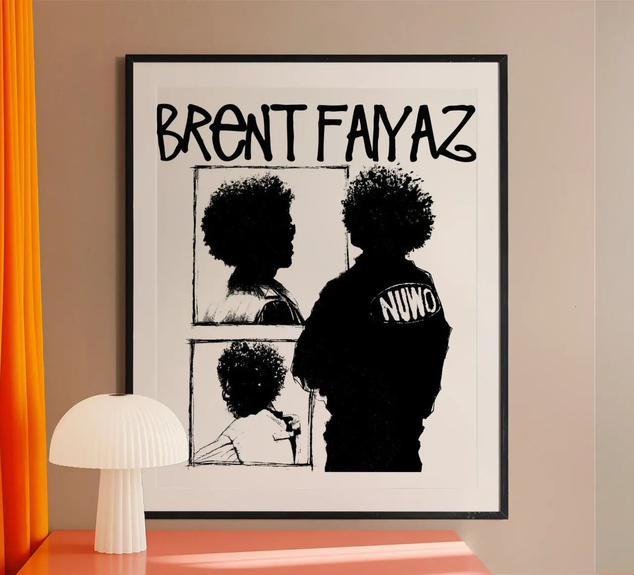 Silhouette dell'anima di Brent Fairez poster con telaio in legno da itzmyui