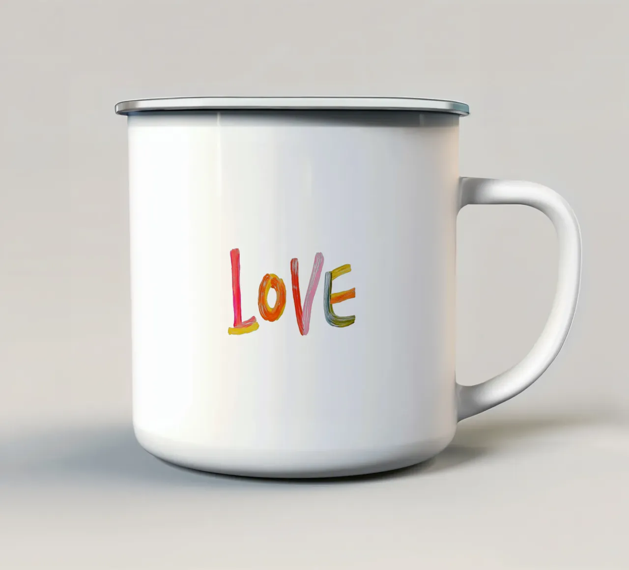 L'amore tazza in smalto da Giggly Colors