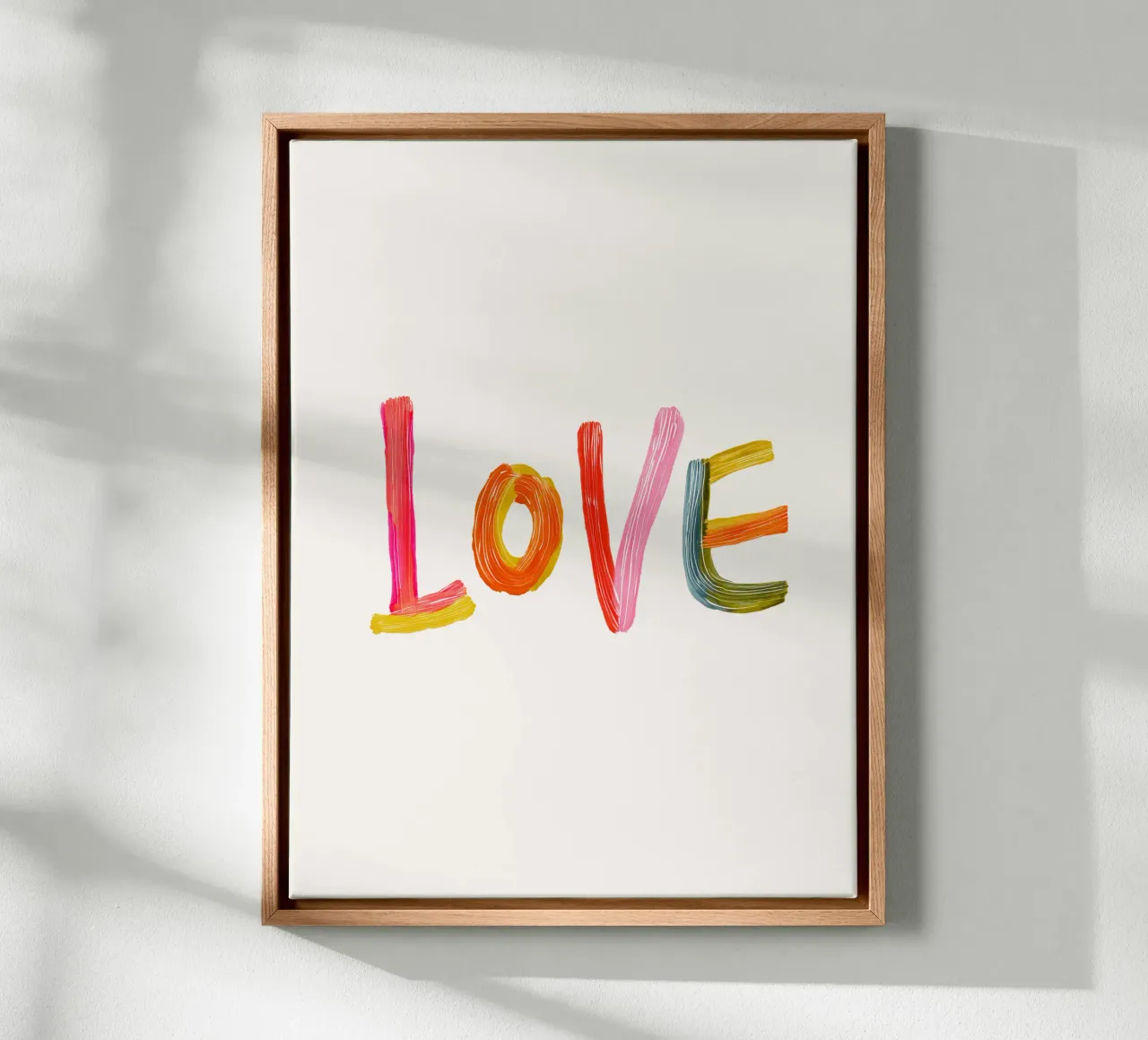 L'amore tela con Cornice a cassetta da Giggly Colors
