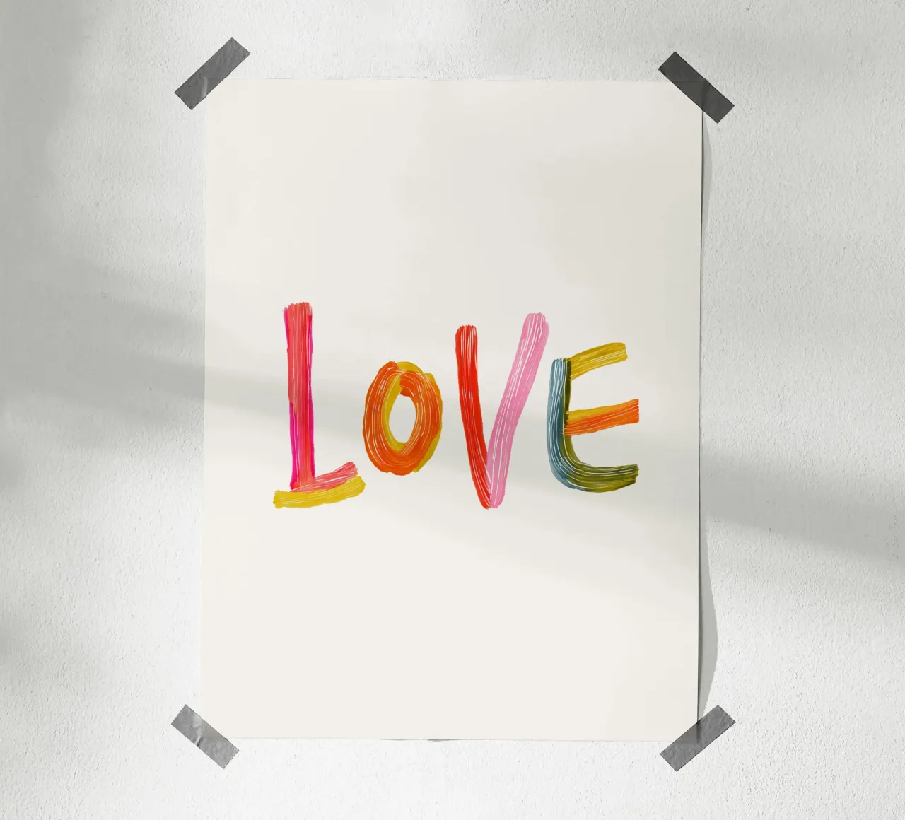 L'amore poster con telaio in plastica da Giggly Colors