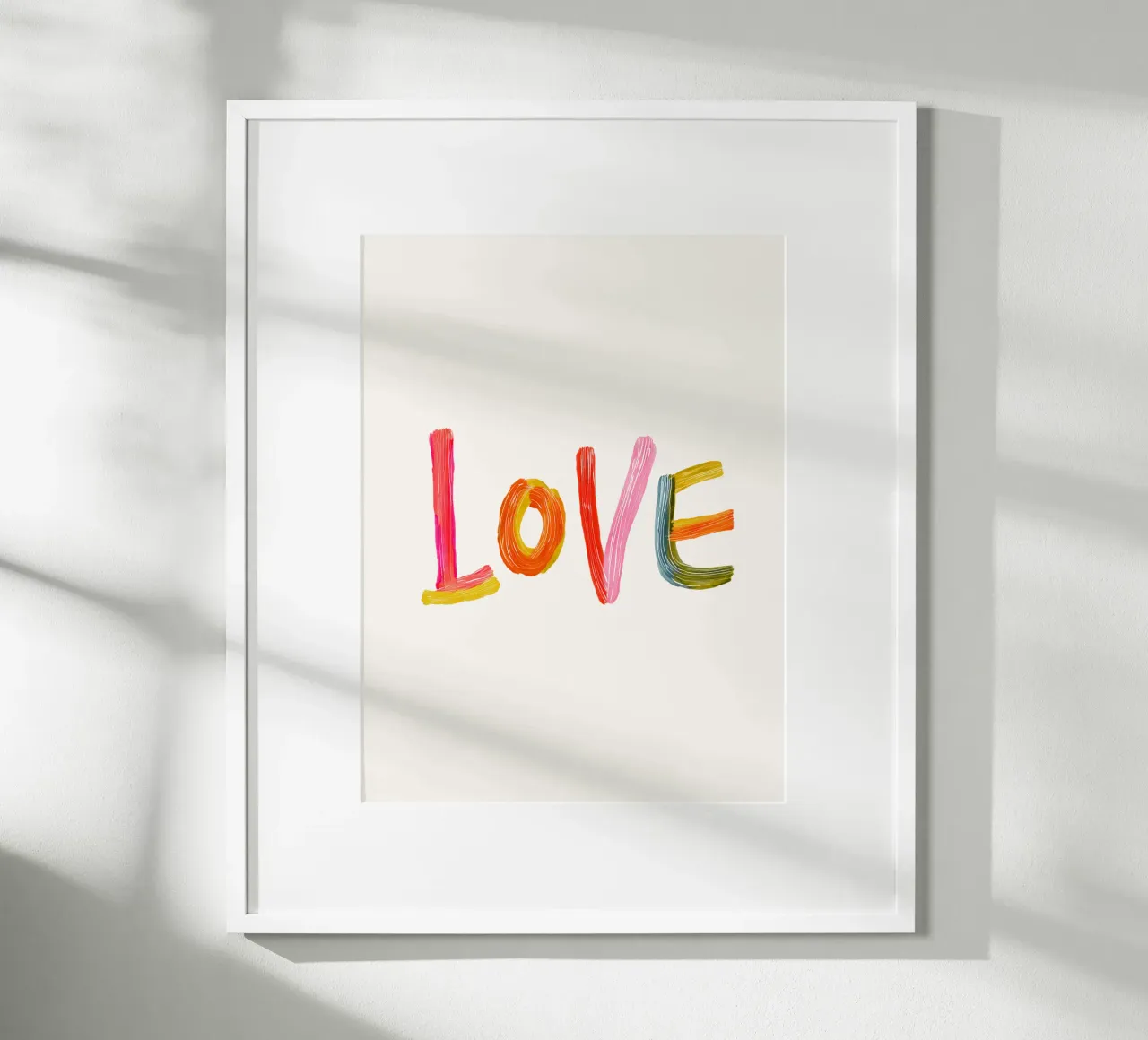 L'amore poster con telaio in plastica da Giggly Colors