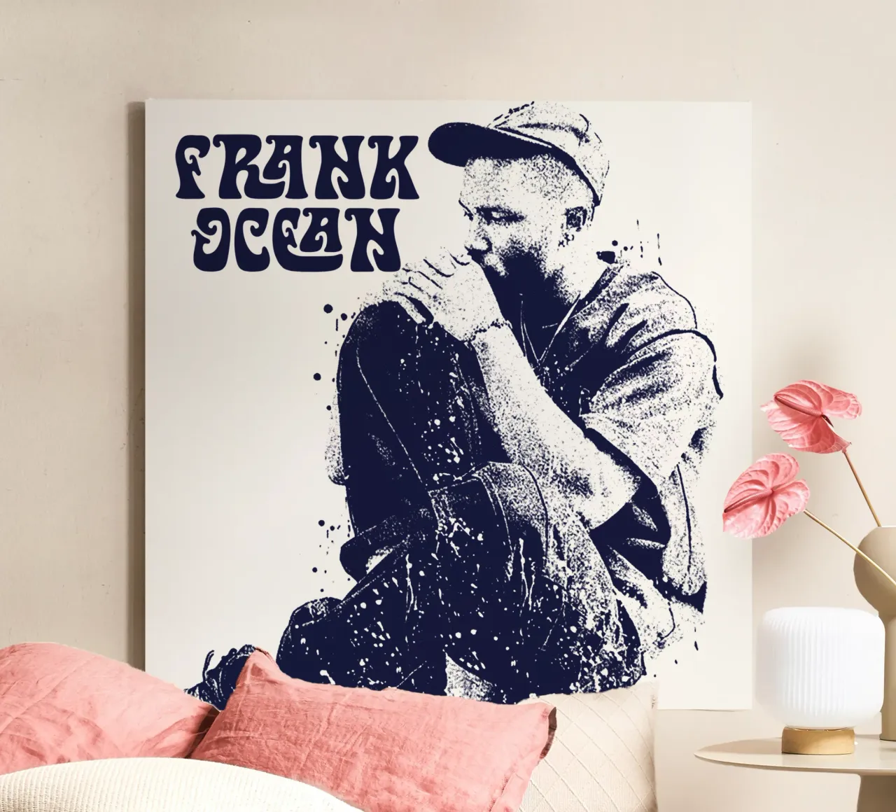 Silhouette Frank Ocean Alterntiv tela con Cornice a cassetta da imstildreaming