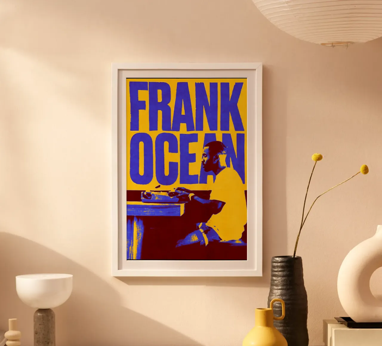 Grunge Frank Ocean R&B poster con telaio in alluminio da imstildreaming