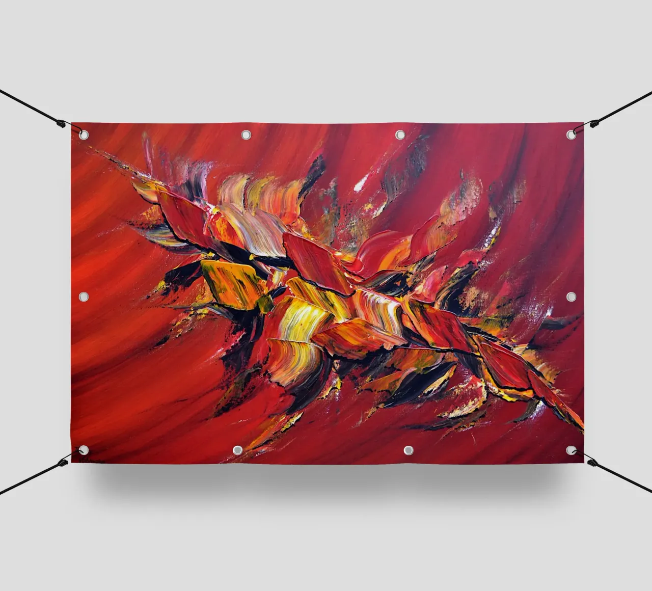L'uccello di fuoco telo in pvc da Thierry Vobmann Abstract painting